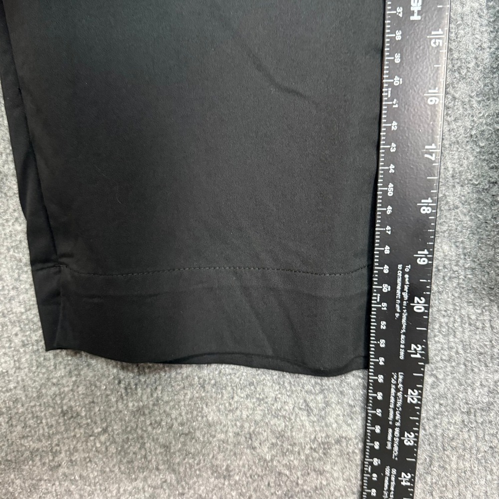 Chicos Pants 0 Womens 4 Black Wide Leg‎ Cropped Cotton Stretch Blend High Rise - Picture 9 of 11